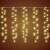 LED curtain lights hanging from a white wire