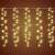 LED curtain lights hanging from a white wire