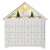 Emos white wooden advent calendar with 24 drawers and 8 LED lights, featuring a church and trees