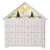 Emos white wooden advent calendar with 24 drawers and 8 LED lights, featuring a church and trees