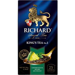 Richard Királyi Tea Király Teája №1 Ízesített fekete tea mentával és citrus héjjal 25 db filteres tea - Fekete tea