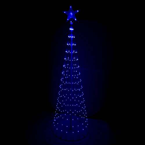 Ledes karácsonyfa fém vázzal - 320 LED, kék fénnyel / 180 cm 39377099