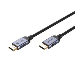UNITEK C1626GY01-1M DisplayPort kábel, fekete, szürke, 1 méter - Unitek