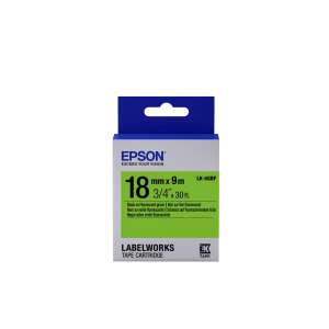 Epson LK-5GBF label tape cartridge, 18mm x 9m, black on fluorescent green - Label sticker