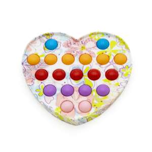 Mintás szív alakú Pop It stresszoldó játék / buborékpukkantó szilikon / fejlesztő társasjáték 71385418 Logikai játékok