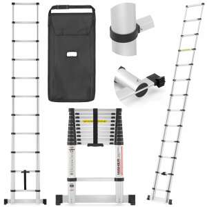 Scară telescopică mai înaltă din aluminiu, 13 grade, 3,8m