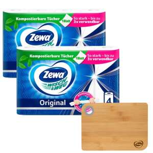 Zewa Wisch & Weg Original 2 rétegű Papírtörlő 2x4 tekercs + Ajándék Zewa Vágódeszka
