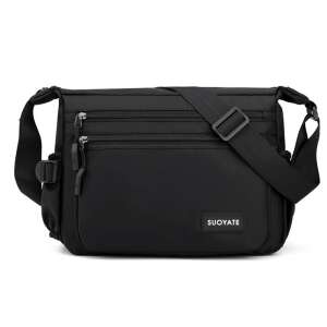 Schwarze Suoyate Umhängetasche für Herren, Crossbody-Tasche mit mehreren Taschen - Handtaschen