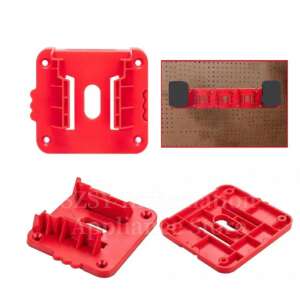 Milwaukee 18V akkumulátor tartó, 5 darabos készlet, piros, falra szerelhető - Fúrók és csavarozó kiegészítő