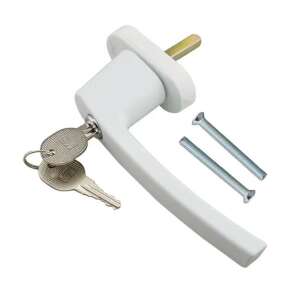 Weißer Fenstergriff mit Schlüsselsicherung, Kindersicherung für Fenster, Fenstergriff mit Schlüssel, Fenstergriff mit Schloss, Fenstergriff mit Schlüsselsicherung für Kinder, Fenstergriff mit Schlüsselsicherung für Sicherheit, Fenstergriff mit Schlüsselsicherung für Sicherheit, Fenstergriff mit Schlüsselsicherung für Kindersicherheit, Fenstergriff mit Schlüsselsicherung für Kindersicherheit, Fenstergriff mit Schlüsselsicherung für Kindersicherheit und Sicherheit - Türknäufe & Türklinken