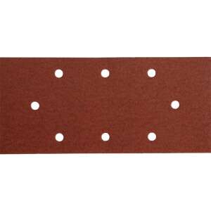Hârtie abrazivă EXTOL PREMIUM, cu scai, 93x190 mm, 8 găuri, granulație P80, 10 bucăți - Hârtii abrazive