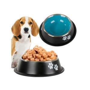 Bol de metal antiderapant pentru câini, mare, 1 litru 106980422 - Castroane si adapatori animale