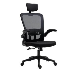 Timeless Tools Ergonomic Office Chair with Lumbar Support and Headrest, Black