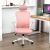 Timeless Tools pink mesh ergonomic office chair in office setting
