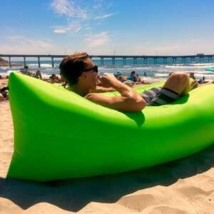 Lazy Bag levegővel tölthető matrac és kanapé, zöld 71298287 Strandmatrac, strandfotel