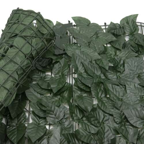 Kerítésdekoráció és Belátásgátló mű levelekkel 100x290cm #zöld