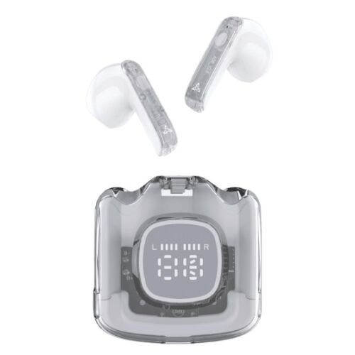 Sbox EB-TWS148W fehér Bluetooth fülhallgató és töltőtok közelről - Sbox