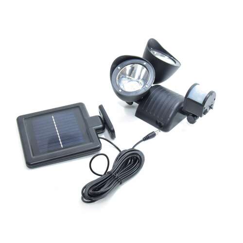 LED Motion Sensor - Mozgásérzékelős biztonsági kültéri napelemes lámpa / 11+11 LED, 10W 71403884