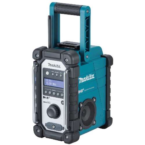 Makita DMR110N DAB+ digitális rádió, építkezési rádió, időjárásálló, hordozható, fogantyúval, FM/AM, AUX bemenettel