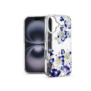 Haffner IMD Blumen-Silikonhülle für Apple iPhone 16 - Transparent - Handyhüllen