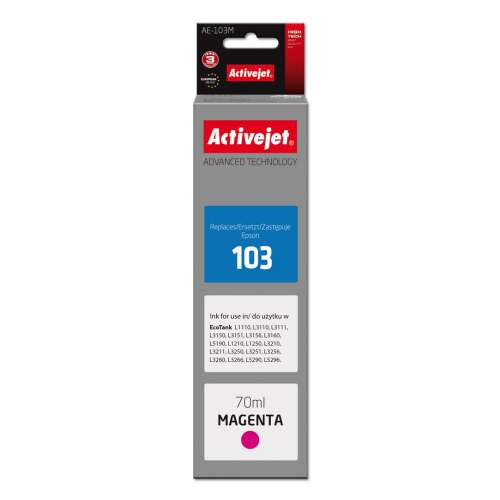 Activejet AE-103M Kompatibilis Epson Tintapatron - Magenta - 70ml