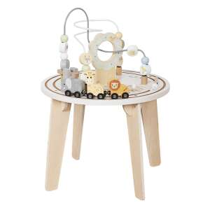 Pepita Entwicklungsspielzeug aus Holz, Perlenbrett Labyrinth Spieltisch #braun