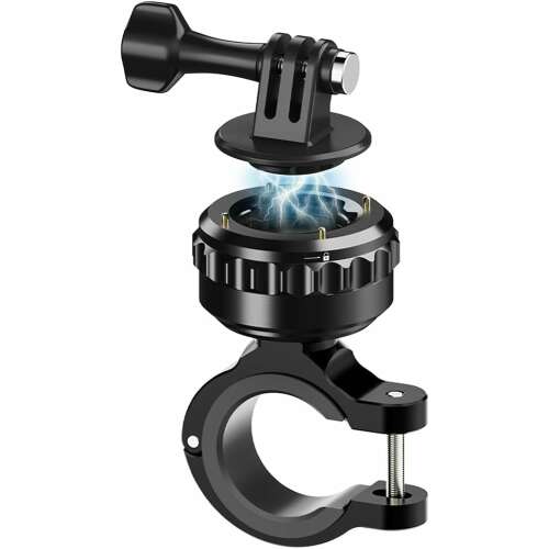 SUREWO suport magnetic pentru ghidon pentru camere GoPro și DJI, din aluminiu, compatibil cu GoPro 13, 12, 11, 10, DJI Osmo Action 5 Pro, Action 4