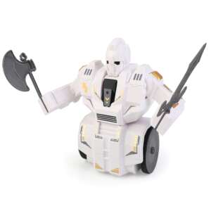 Fehér távirányítós robot fejszével és karddal, 360 fokos forgással - Nonbrand Interaktív gyerek játék