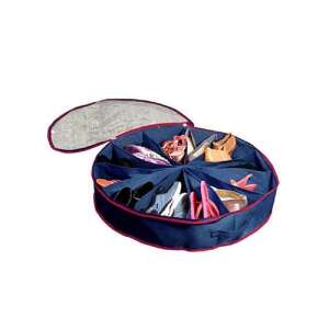 Kék és piros cipőrendező 12 rekesszel, tele cipőkkel - Gardrób rendszerező