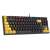 Tracer GAMEZONE HORNET87 USB wired mechanical keyboard, black with yellow accents and rainbow RGB lighting