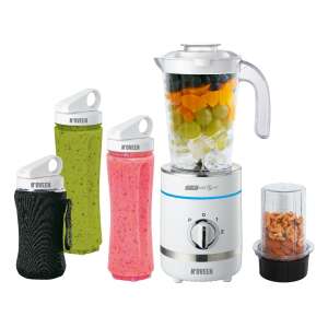 Noveen SB2100 X-LINE 0,8 L Asztali mixer 500 W Alb, blender alb cu 3 sticle, 500W, 0.8L - N'oveen