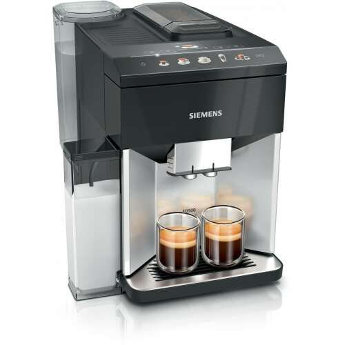 Siemens EQ.500 Fully Automatic Espresso Machine brewing two espressos