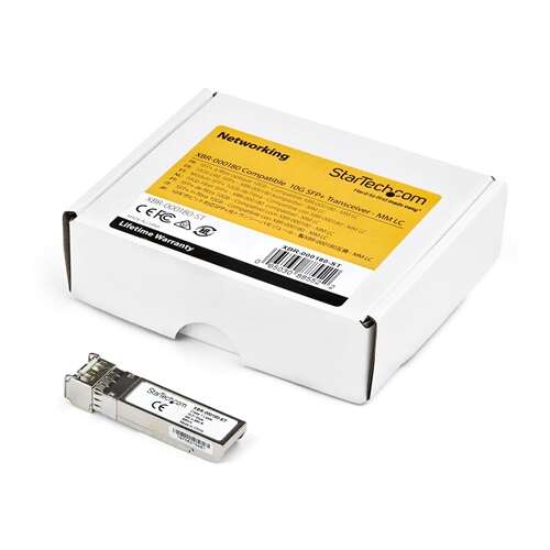 StarTech.com AR-SFP-10G-LR-ST 10 Gigabit SFP+ adó-vevő modul, 1310nm, LC csatlakozó, egymódusú szál, 10km - Switch modul