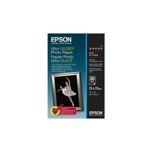 Epson Ultra Glossy fényképes papír, 100 x 150 mm, 300g/m², 20 lap, tintasugaras fényképes papír