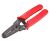 Extol Premium wire stripper, red handles, angled view