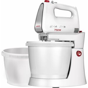 MPM MMR-22Z 750W White Stand Mixer with Two Bowls - Hand Mixer