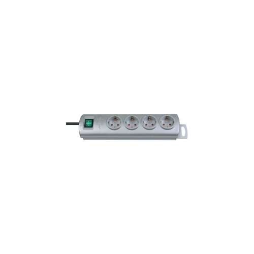 Brennenstuhl Primera-Line silver 4-way power strip with 1.5m cable