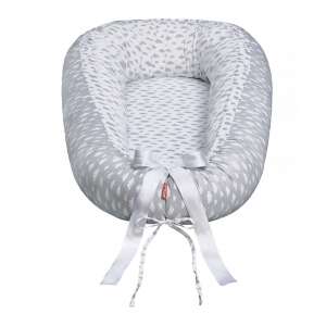 Scamp babafészek, szürke felhős mintával, újszülöttek biztonságos és kényelmes alvásához - Scamp