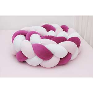 Scamp Fonott Kiságyrácsvédő - 210cm - Rózsaszín/Fehér