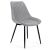 0488 Szürke bársony étkezőszék fekete lábakkal, ferde nézet