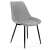 0488 Szürke bársony étkezőszék fekete lábakkal, ferde nézet