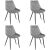 Esszimmerstuhl Set 4tlg. P84_49 #grau-schwarz 38450155