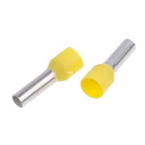 Tracon E090 1mm2 Terminal tubular izolat galben, 100 buc - Terminale pentru cabluri
