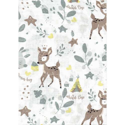 LittleONE by Pepita quality Textile nappy 55 x 80 cm - Guardian #white-brown 38457041