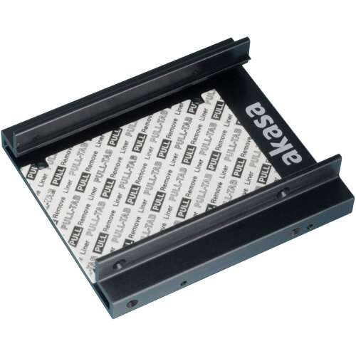 Akasa AK-MX010V2 3.5 helyre - 2x 2.5 HDD/SSD fekete HDD/SSD beépítő keret, elülső nézet