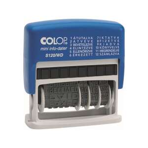 COLOP S120/WD mini info-dater self-inking stamp with 12 different text options, including date, for office use - Office technology