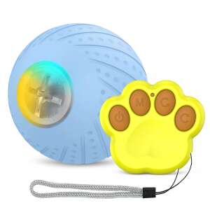 ZEEVOS intelligent pet ball with remote control, blue and yellow - Dog Toy