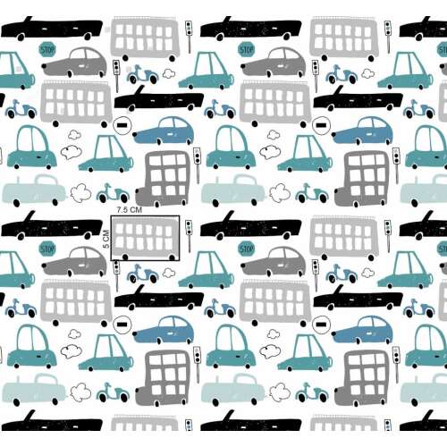 LittleONE by Pepita scutec textil de calitate 55 x 80 cm - Vehicule #blue-grey 38459963