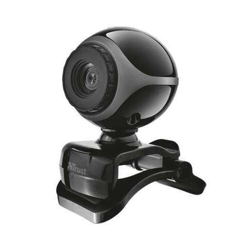 TRUST webcam with built-in microphone, black