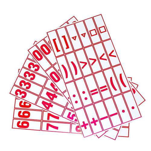 Szám és jelkártya első osztályosoknak, kártyák számokkal és jelekkel